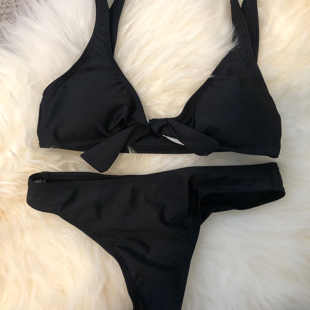 Black bikini swimsuit